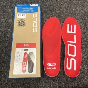 SOLE Active Medium Insoles Orthotic Support Any Arch Size Men 12 Women 14 New